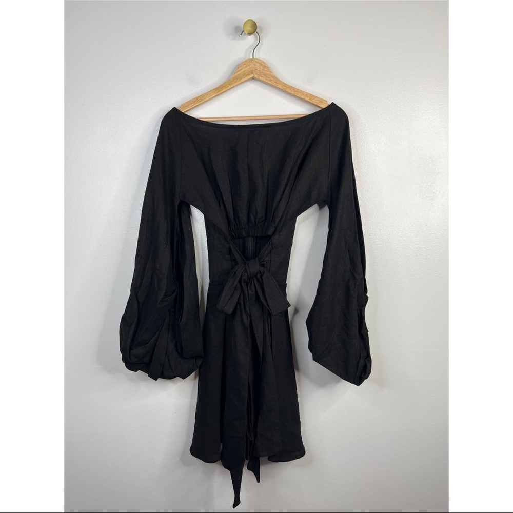 Just BEE Queen Colette Black Cut out Tie Mini Dress Women's Size XS NWT - Picture 7 of 8